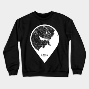 Shantou, Guangdong, China City Map - Travel Pin Crewneck Sweatshirt